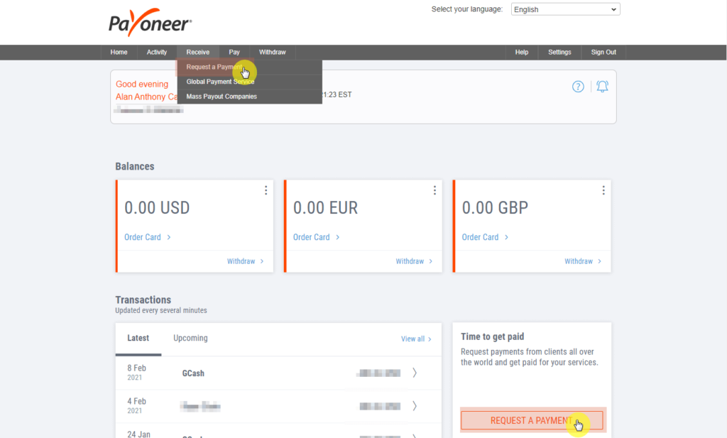 How to send an invoice using Payoneer?
