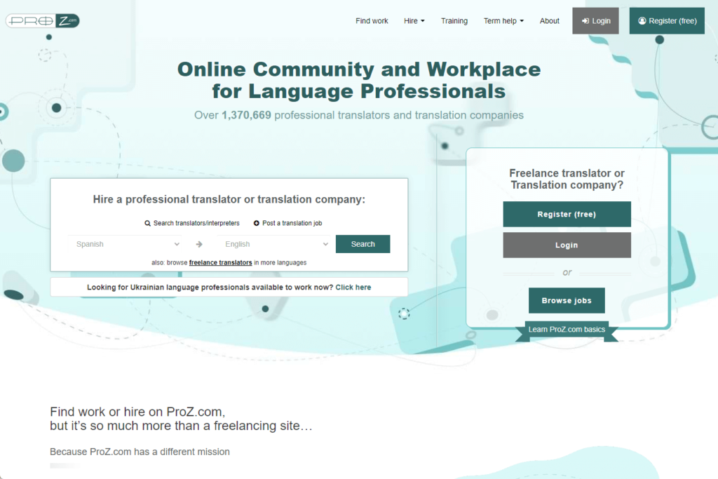 online community and workplace for language professionals