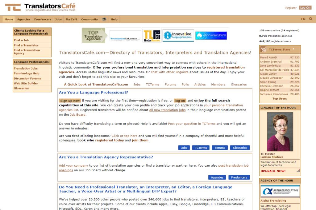 directory of translators, interpreters, and translation agencies