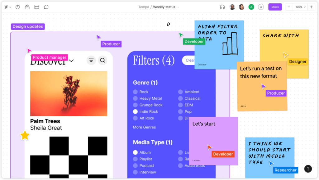 using figma's interface