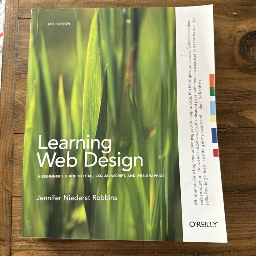 book cover of the learning web design book by jen robbins